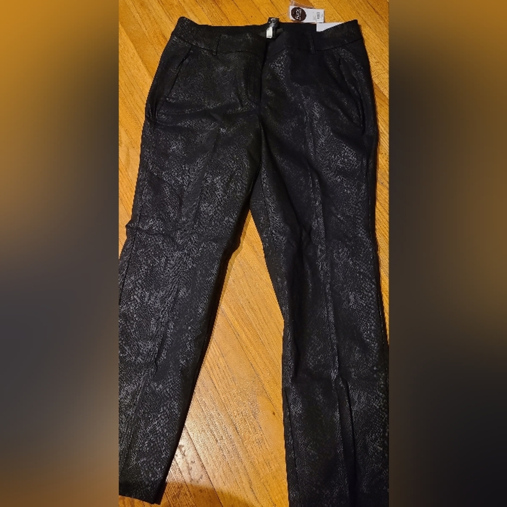 Lane Bryant Black Snake Print Pants